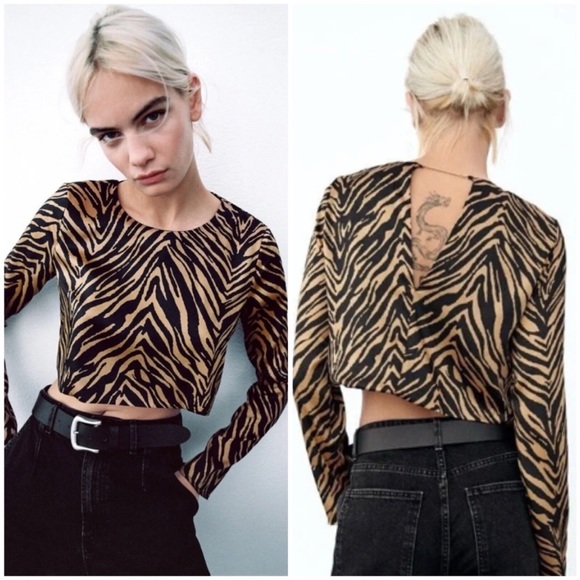 Zara Zebra Blouse - Picture 4 of 10